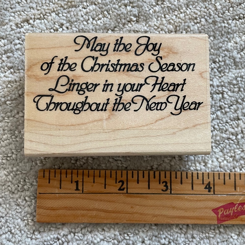 Large Christmas Stamp inside Christmas Card, Rubber Stamp, Card Making Stamp